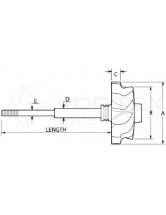 Shaft and wheel SW-I037