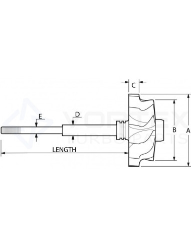 Shaft and wheel SW-I011