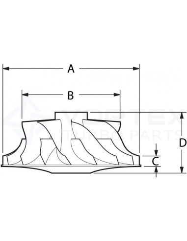 Compressor Wheel CW-B006