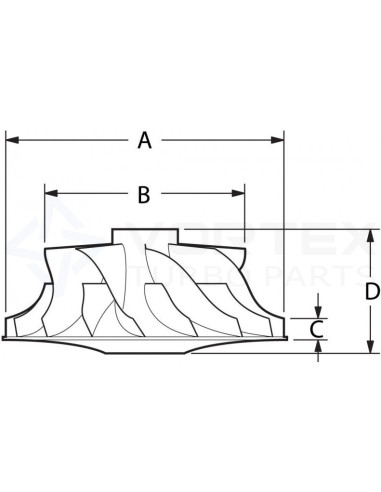Compressor Wheel CW-I011
